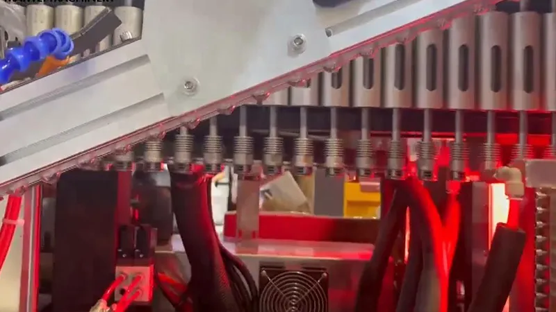 Blow moulding machine in exhibition